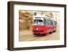 Vintage City Tram on Moving-tovovan-Framed Photographic Print