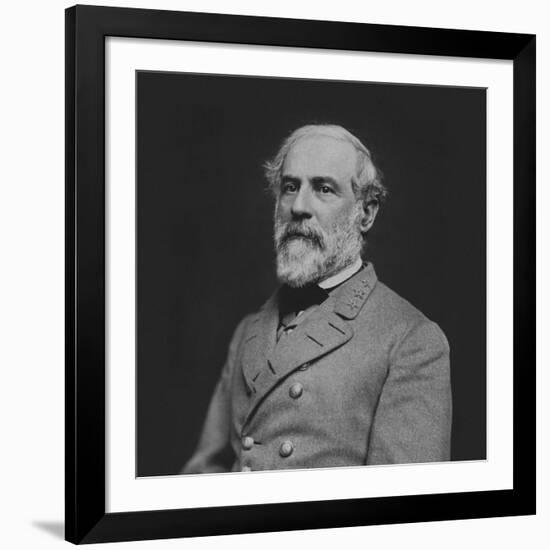 Vintage Civil War Photo of Confederate Civil War General Robert E. Lee-null-Framed Photographic Print