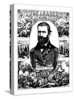 Vintage Civil War Poster of General Ulysses S. Grant Wearing His Military Uniform-Stocktrek Images-Stretched Canvas