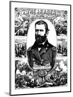 Vintage Civil War Poster of General Ulysses S. Grant Wearing His Military Uniform-Stocktrek Images-Mounted Photographic Print