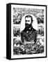 Vintage Civil War Poster of General Ulysses S. Grant Wearing His Military Uniform-Stocktrek Images-Framed Stretched Canvas