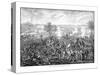 Vintage Civil War Print Featuring the Battle of Gettysburg-Stocktrek Images-Stretched Canvas