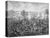 Vintage Civil War Print Featuring the Battle of Gettysburg-Stocktrek Images-Stretched Canvas