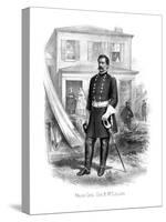 Vintage Civil War Print of General George Mcclellan at Camp Seminary-null-Stretched Canvas