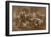 Vintage Civil War Print of President Abraham Lincoln and His Cabinet-Stocktrek Images-Framed Art Print