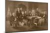 Vintage Civil War Print of President Abraham Lincoln and His Cabinet-Stocktrek Images-Mounted Art Print