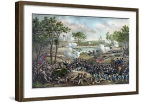 Vintage Civil War Print of the Battle of Cold Harbor-Stocktrek Images-Framed Art Print
