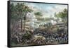 Vintage Civil War Print of the Battle of Cold Harbor-Stocktrek Images-Framed Stretched Canvas