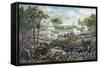 Vintage Civil War Print of the Battle of Cold Harbor-Stocktrek Images-Framed Stretched Canvas