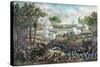 Vintage Civil War Print of the Battle of Cold Harbor-Stocktrek Images-Stretched Canvas