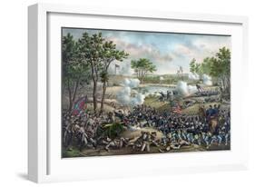 Vintage Civil War Print of the Battle of Cold Harbor-Stocktrek Images-Framed Art Print