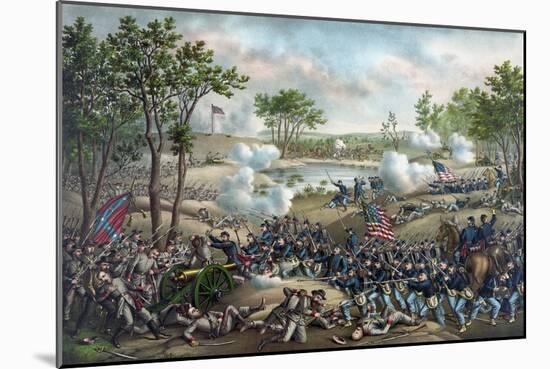 Vintage Civil War Print of the Battle of Cold Harbor-Stocktrek Images-Mounted Art Print