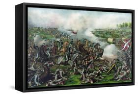 Vintage Civil War Print of the Battle of Five Forks-Stocktrek Images-Framed Stretched Canvas