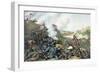 Vintage Civil War Print of the Battle of Franklin-Stocktrek Images-Framed Art Print