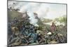 Vintage Civil War Print of the Battle of Franklin-Stocktrek Images-Mounted Art Print