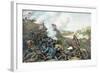 Vintage Civil War Print of the Battle of Franklin-Stocktrek Images-Framed Art Print