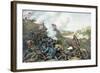 Vintage Civil War Print of the Battle of Franklin-Stocktrek Images-Framed Art Print