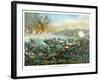 Vintage Civil War Print of the Battle of Fredericksburg-Stocktrek Images-Framed Photographic Print