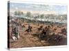 Vintage Civil War Print of the Battle of Gettysburg-Stocktrek Images-Stretched Canvas