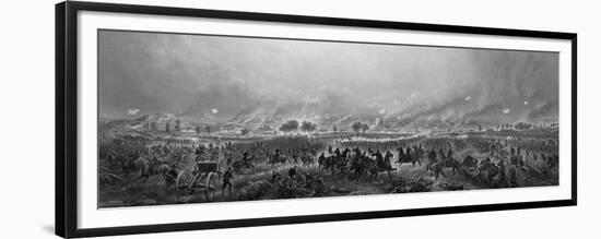 Vintage Civil War Print of the Battle of Gettysburg-Stocktrek Images-Framed Premium Giclee Print