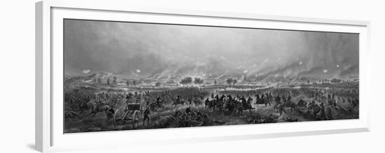 Vintage Civil War Print of the Battle of Gettysburg-Stocktrek Images-Framed Premium Giclee Print