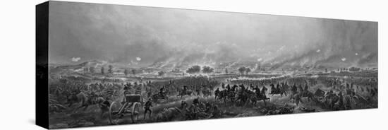 Vintage Civil War Print of the Battle of Gettysburg-Stocktrek Images-Stretched Canvas