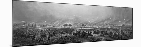 Vintage Civil War Print of the Battle of Gettysburg-Stocktrek Images-Mounted Art Print