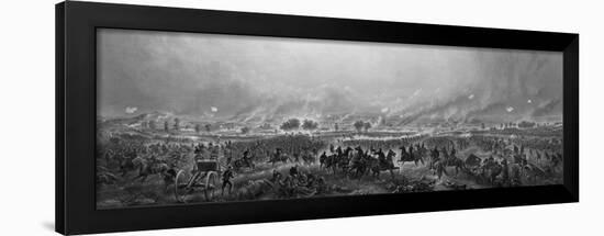 Vintage Civil War Print of the Battle of Gettysburg-Stocktrek Images-Framed Art Print