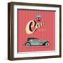 Vintage Classic Car-vector pro-Framed Art Print