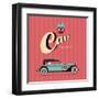 Vintage Classic Car-vector pro-Framed Art Print