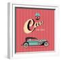 Vintage Classic Car-vector pro-Framed Art Print