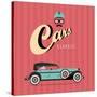 Vintage Classic Car-vector pro-Stretched Canvas