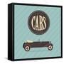 Vintage Classic Car-vector pro-Framed Stretched Canvas