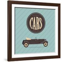 Vintage Classic Car-vector pro-Framed Art Print