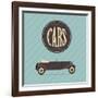 Vintage Classic Car-vector pro-Framed Art Print