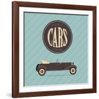 Vintage Classic Car-vector pro-Framed Art Print