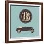 Vintage Classic Car-vector pro-Framed Art Print