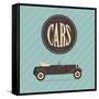 Vintage Classic Car-vector pro-Framed Stretched Canvas