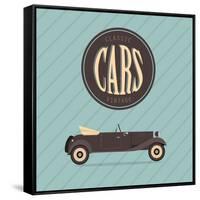 Vintage Classic Car-vector pro-Framed Stretched Canvas
