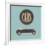 Vintage Classic Car-vector pro-Framed Art Print