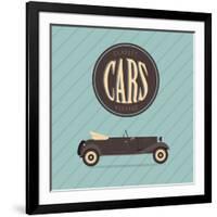 Vintage Classic Car-vector pro-Framed Art Print