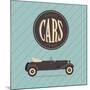 Vintage Classic Car-vector pro-Mounted Art Print