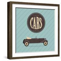 Vintage Classic Car-vector pro-Framed Art Print