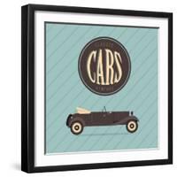 Vintage Classic Car-vector pro-Framed Art Print