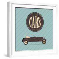 Vintage Classic Car-vector pro-Framed Art Print