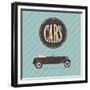 Vintage Classic Car-vector pro-Framed Premium Giclee Print