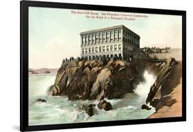 Vintage Cliff House-null-Framed Art Print