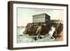 Vintage Cliff House-null-Framed Art Print