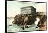 Vintage Cliff House-null-Framed Stretched Canvas