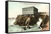 Vintage Cliff House-null-Framed Stretched Canvas